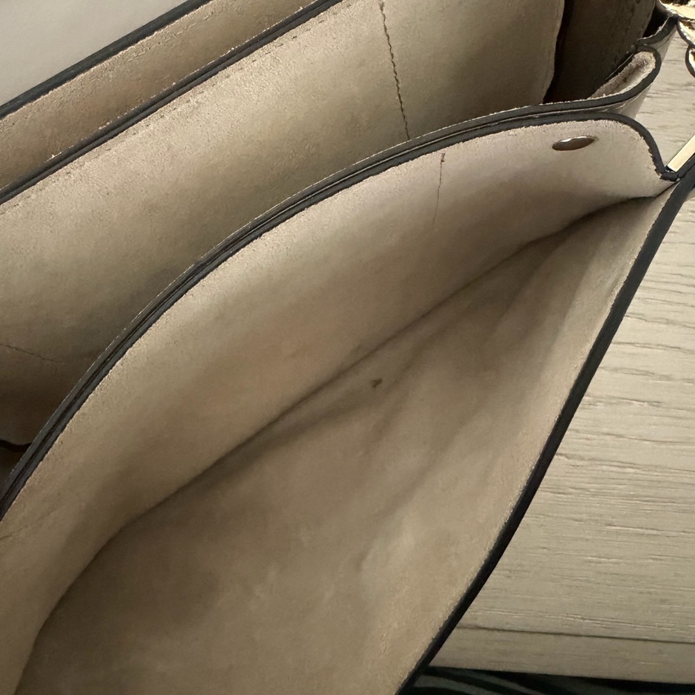 Chloe Beige Leather and Suede Crossbody Bag - Picture 9 of 12